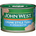 JOHN WEST TUNA CHUNKS IN SPRINGWATER 425G