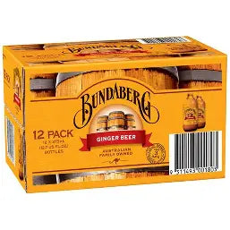 BUNDABERG GINGER BEER 12X375ML