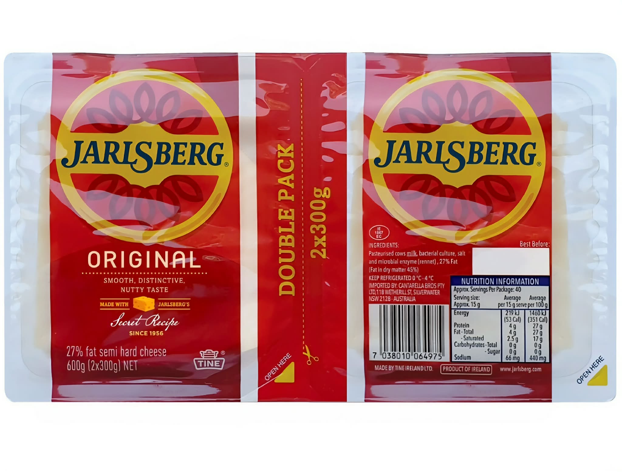 JARLSBERG ORIGINAL SLICED 2X300G