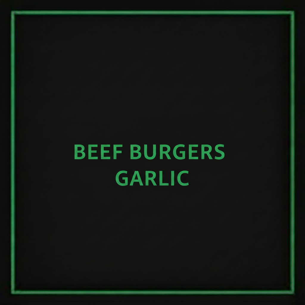 BEEF BURGERS-GARLIC