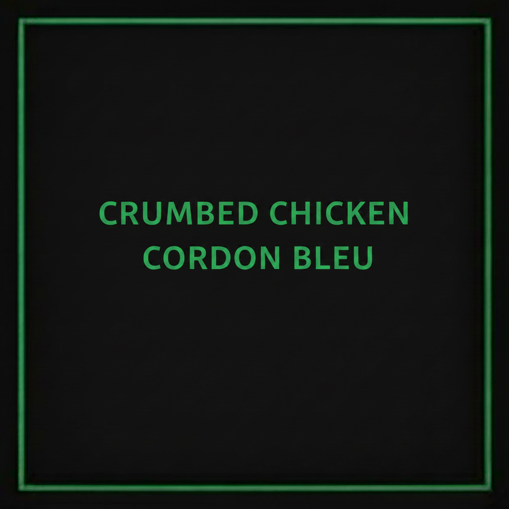 CRUMBED CHICKEN CORDON BLEU