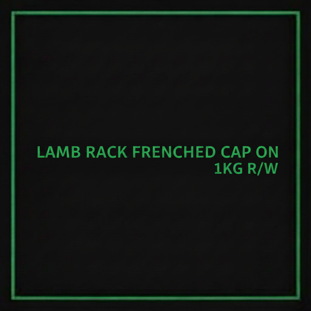 LAMB RACK FRENCHED CAP ON 1KG R/W
