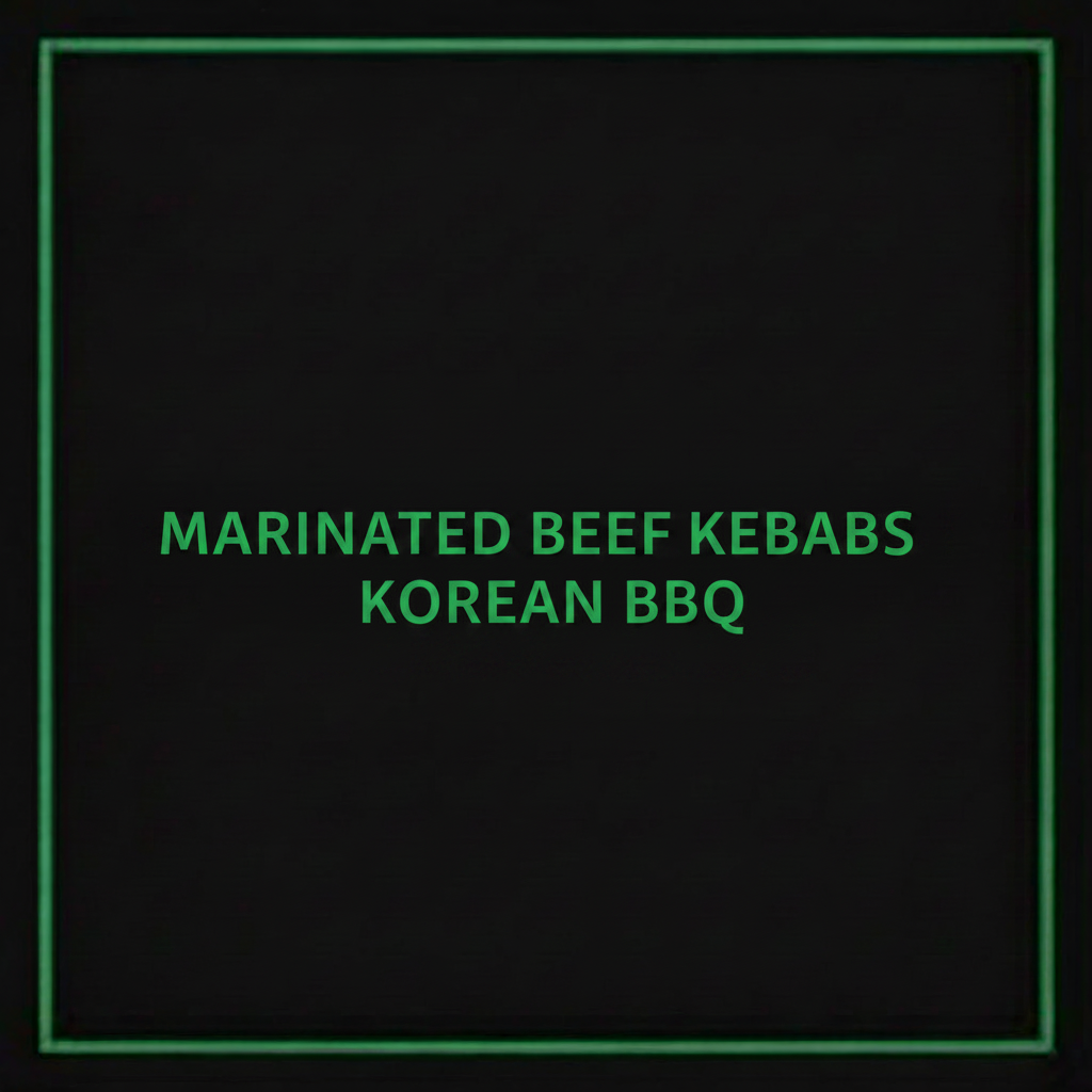 MARINATED BEEF KEBABS-KOREAN BBQ