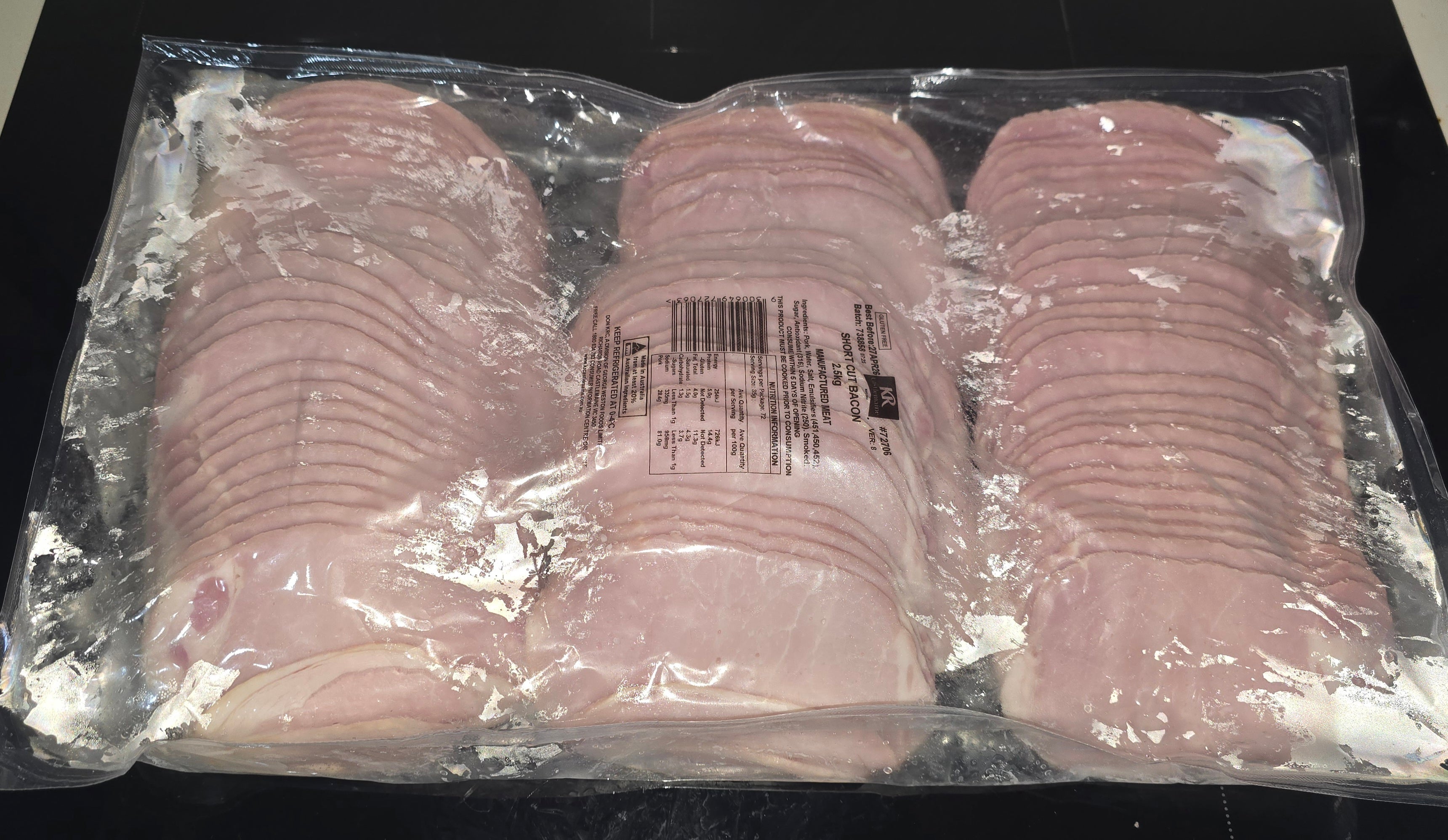 SHORTCUT BACON 2.5KG